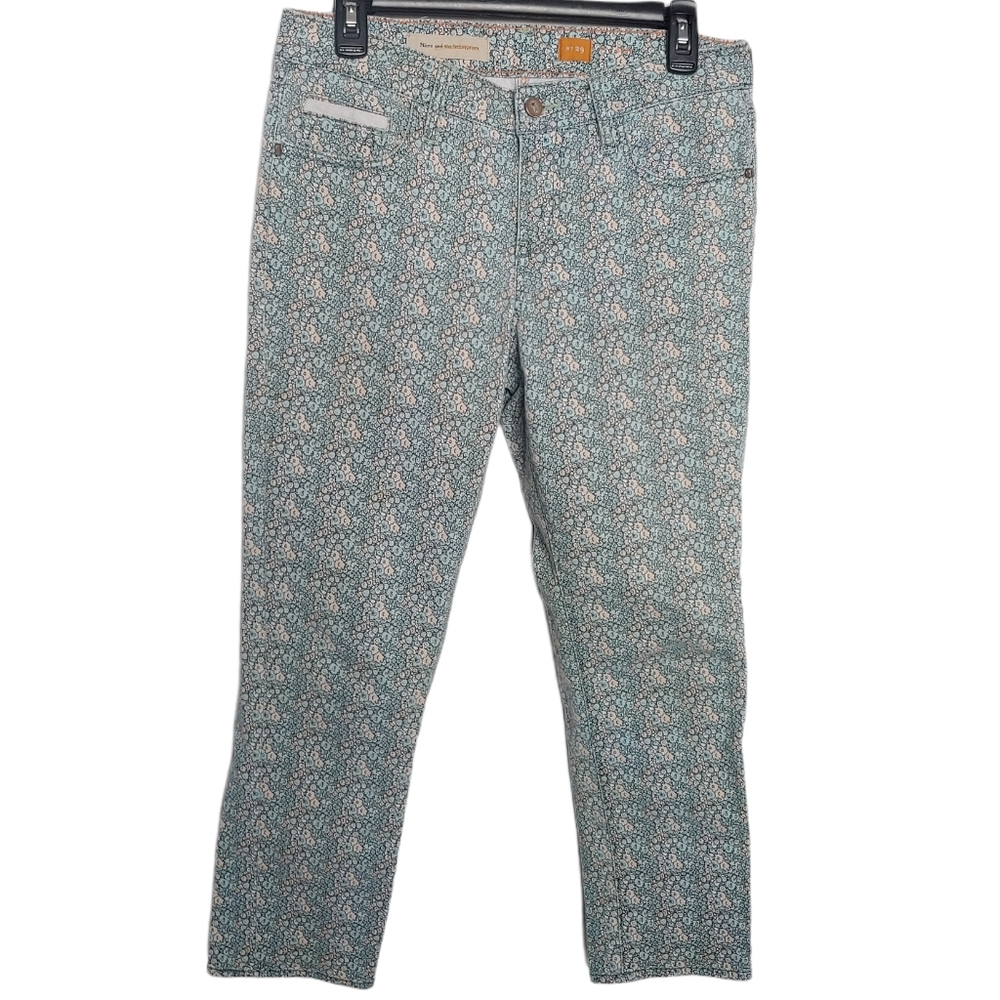 Pilcro and Letterpress floral cropped jeans size29